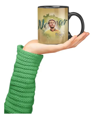 Taza Magica Neymar Jr Estrellas Del Futbol Negro Neymar Jr Brasil