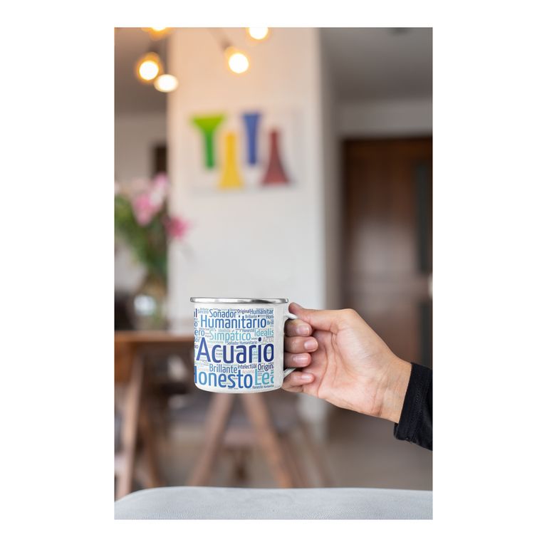 Taza Enlozada Acuario - Libertad y Fraternidad