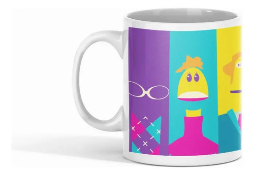Taza Personajes De 31 Minutos Colores Vivos Blanco