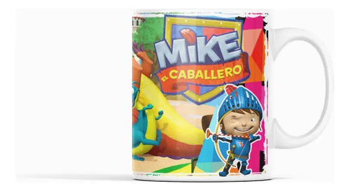 Taza Mike El Caballero - Aventuras Medievales Blanco