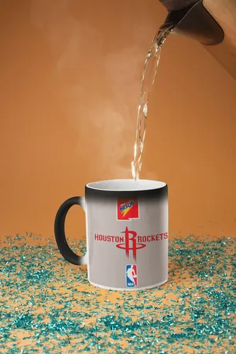 Taza Mágica Houston Rockets - Nba Negro Houston Rockets - Nba