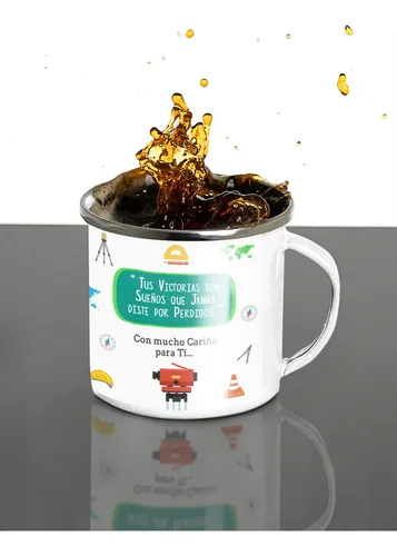 Taza Enlozada Café Y Coordenadas - Día De Topógrafo