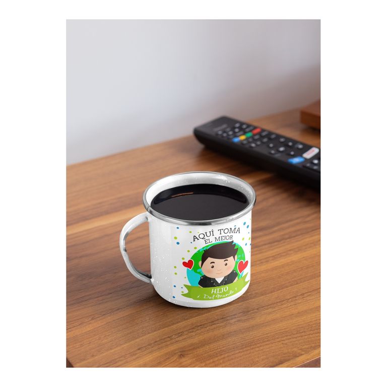 Taza Enlozada Mejor Hijo del Mundo - Corazón Valiente