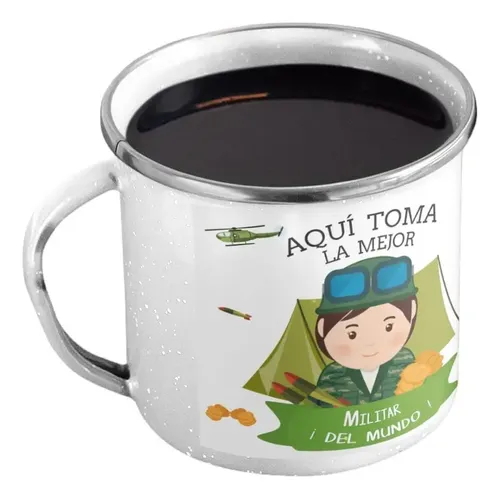 Taza Enlozada Militar - Disciplina Y Determinación