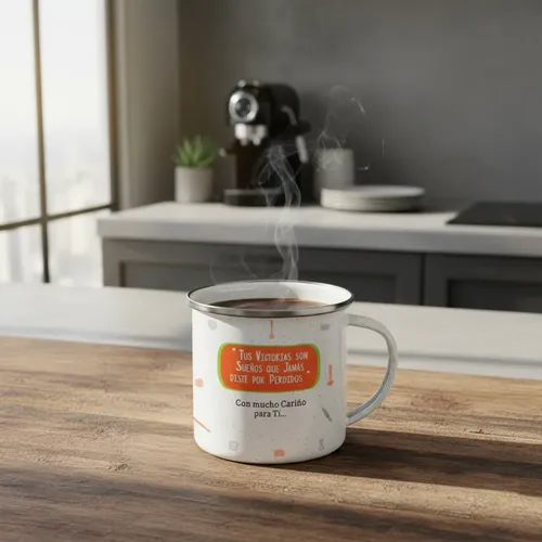 Taza Enlozada Sazón Y Sorbos - Día De Chef Blanco