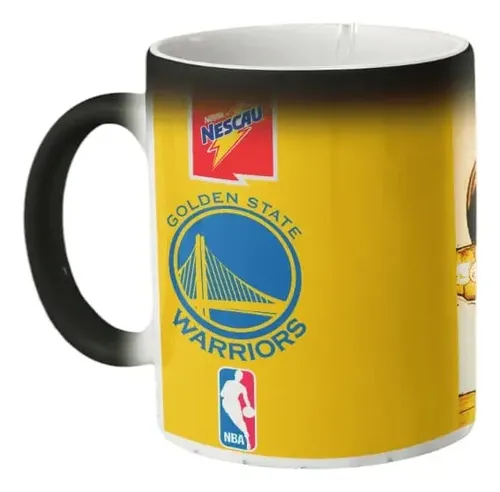 Taza Mágica Golden State Warriors-curry - Nba Negro Golden State Warriors-curry