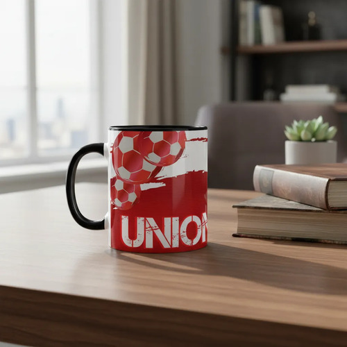 Taza Equipo De Fútbol Argentino Unión De Santa Fe Tatengue Negro Fútbol