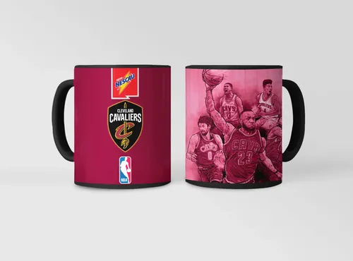 Taza Mágica Cleveland Cavaliers Lebron James - Nba Negro Nba