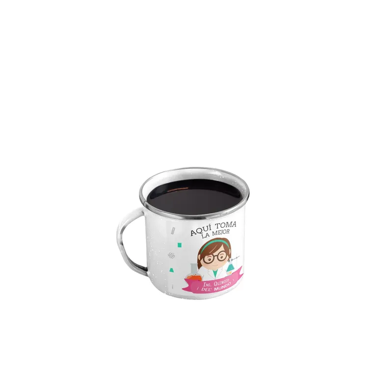 Taza Enlozada Química y Quimeras - Café de Ing. Químico M