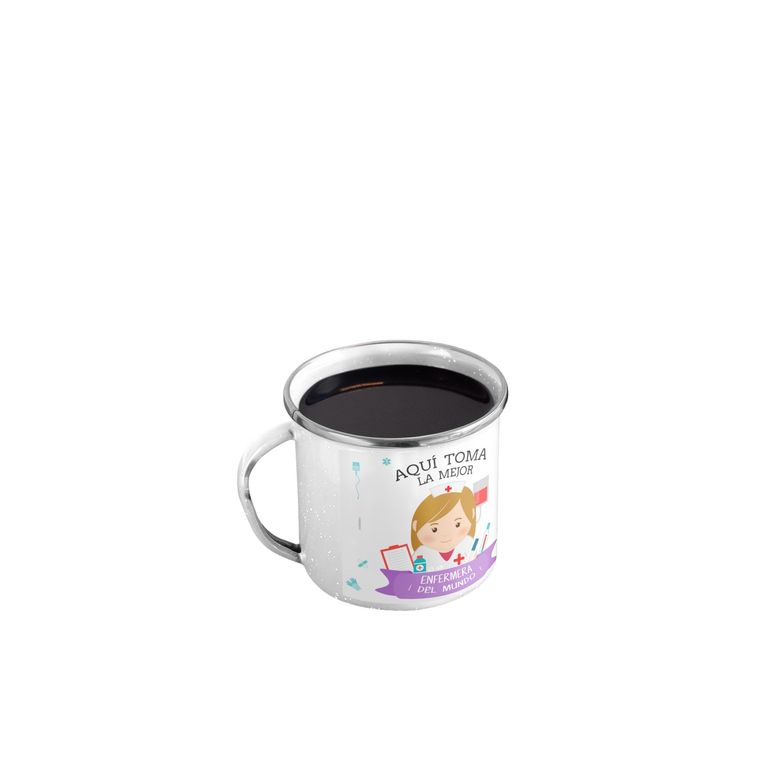 Taza Enlozada Entre Turnos y Tés - Enfermera