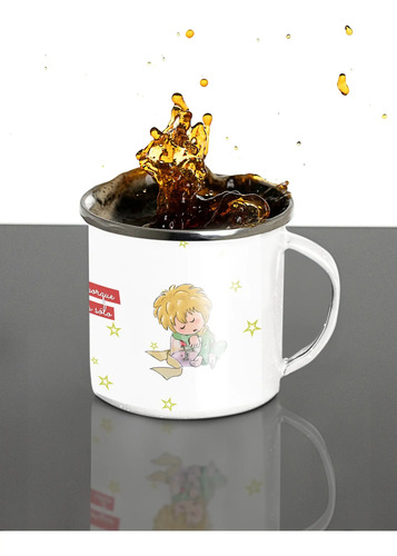 Taza Enlozada Estrellas Y Sueños Con El Principito Blanco Regalo Estrellas Y