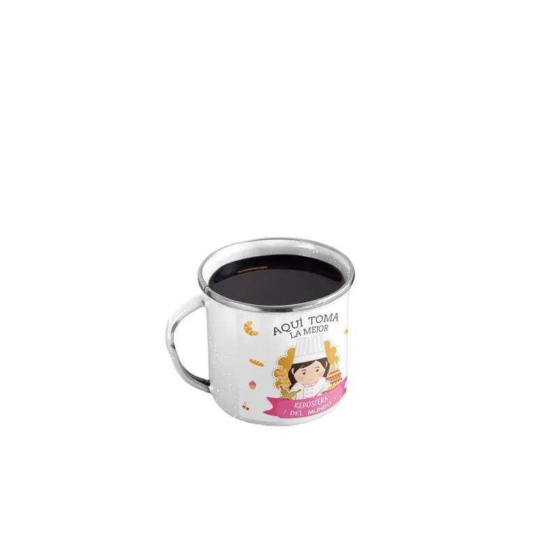Taza Enlozada Creatividad y Café - Día de Repostera