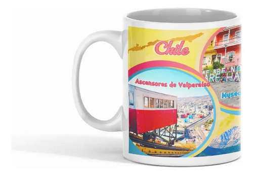 Taza Valparaíso - Colores Y Cultura Blanco