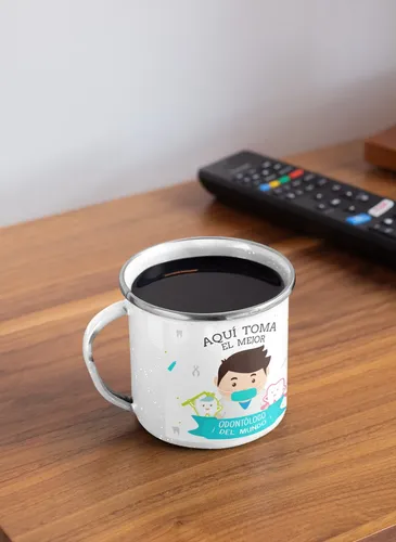 Taza Enlozada Entre Muelas Y Mocas - Odontólogo