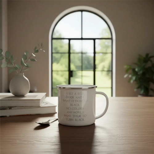 Taza Enlozada The Rolling Stones - Ritmos Rebeldes Blanco