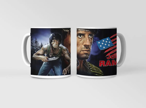 Taza Rambo - Guerrilla Y Grit Blanco
