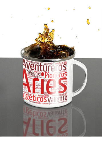 Taza Enlozada Aries - Valientes Y Resueltos Blanco Videojuegos