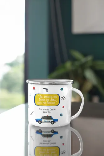 Taza Enlozada Justicia, Orden Y Café