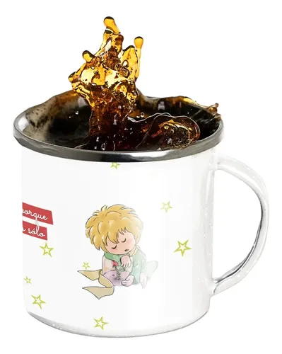 Taza Enlozada Estrellas Y Sueños Con El Principito Blanco Regalo Estrellas Y
