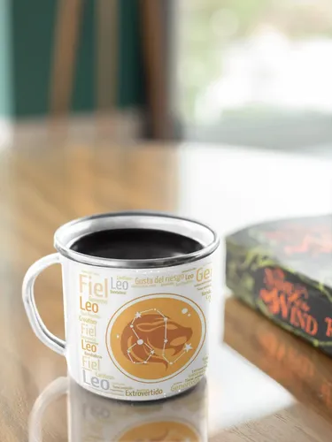 Taza Enlozada Leo - Realeza Y Esplendor Blanco Signos Zodiaco
