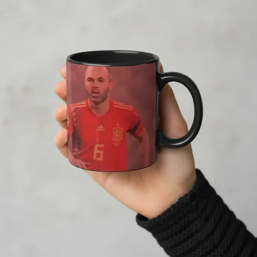 Taza Magica Andres Iniesta Estrellas Del Futbol Negro Andres Iniesta Barza