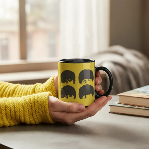 Taza Magica The Beatles Let It Be Bandas De Rock Negro The Beatles Let It Be
