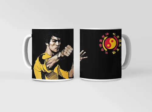 Taza El Dragón Aparece - Bruce Lee Blanco