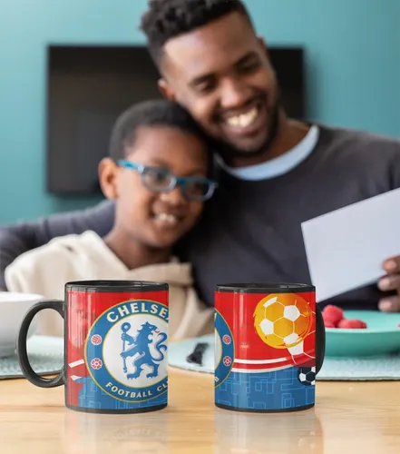Taza Magica Club Chelsea Futbol Ingles The Blues Londres Negro The Blues Londres