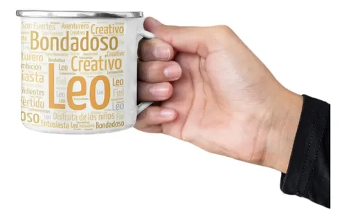 Taza Enlozada Leo - Realeza Y Esplendor Blanco Signos Zodiaco