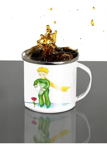 Taza Enlozada El Principito Y Su Rosa - Amor Eterno Blanco Regalo Amor Eterno