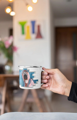 Taza Enlozada Pink Floyd - Sinfonía Del Espacio Blanco Pink Floyd The Wall