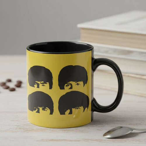 Taza Magica The Beatles Let It Be Bandas De Rock Negro The Beatles Let It Be