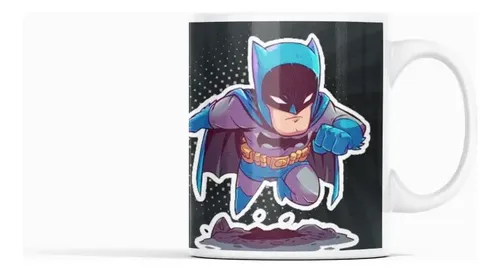 Taza Ilustración Batman Regalo Perfecto Para Fanáticos Blanco