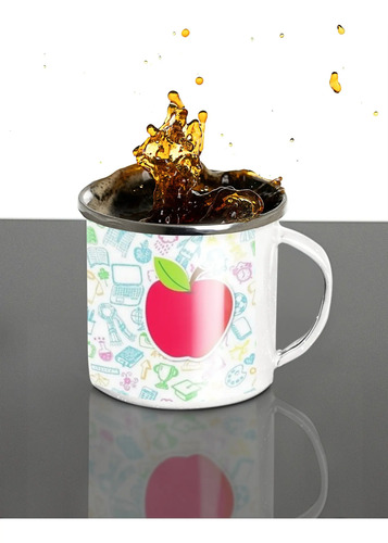 Taza Enlozada Feliz Día Profesor Blanco Profesión Profesor