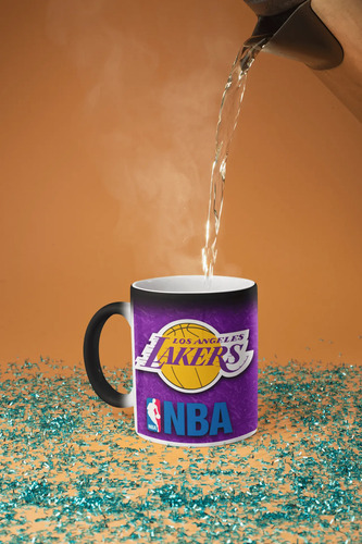 Taza Mágica Los Ángeles Lakers - Nba Negro Nba