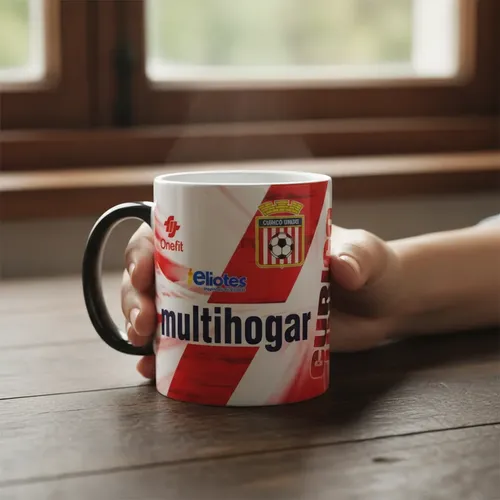 Taza Mágica Club De Deportes Curicó Unido - Futbol Chileno Negro Fútbol
