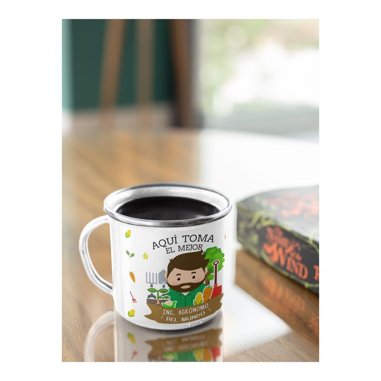 Taza Enlozada Entre Semillas y Café - Ing. Agrónomo H