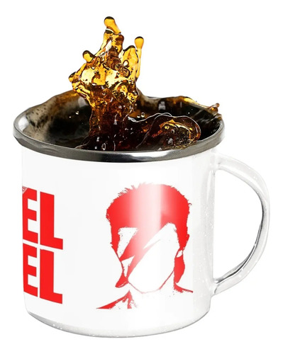 Taza Enlozada Rebel Rebel - Espíritu De Bowie Blanco David Bowie