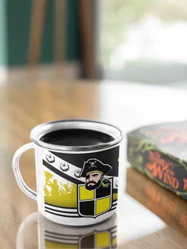 Taza Lechero Enlozado Coquimbo Unido Fútbol Club Chileno Blanco Regalo Coquimbo