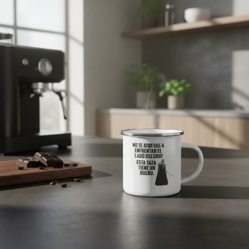 Taza Enlozada Viaje Estelar Con Star Wars Blanco