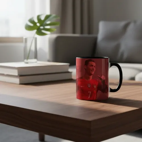 Taza Magica Cristiano Ronado Estrellas Del Futbol Negro Fútbol