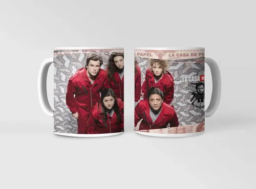 Taza Máscaras Y Robos - Calor Y Misterio Blanco