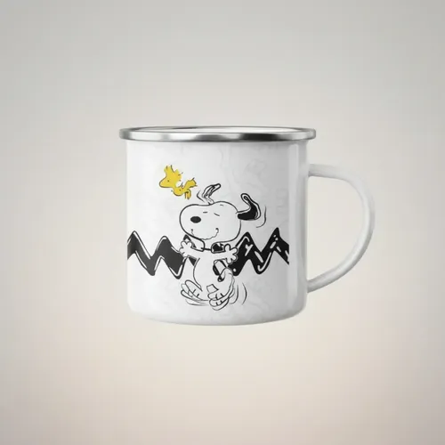 Taza Enlozada Snoopy - Aventuras Del Beagle Volador Blanco