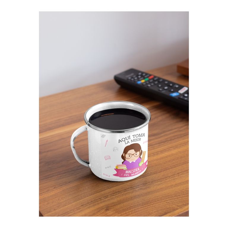 Taza Enlozada Inspirando Futuros con Café Maestra