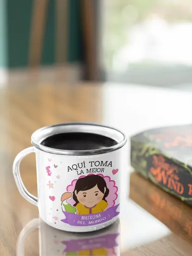 Taza Enlozada Matrona - Vidas Nuevas Y Viejos Cafés Blanco Profesiones Matrona