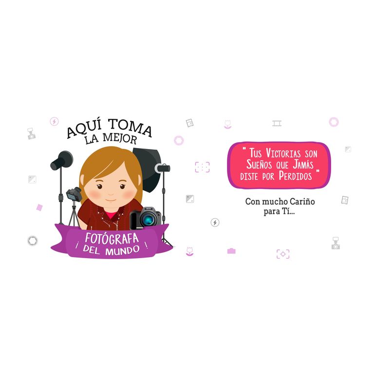 Taza Enlozada Imágenes y Espressos - Dia de la Fotógrafa