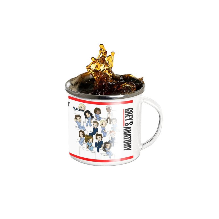 Taza Enlozada Corazones y Cirugías - Greys Anatomy