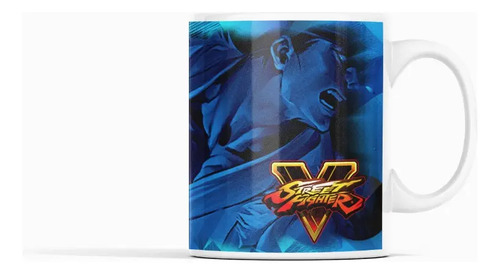 Taza Street Fighter Ryu Blanco