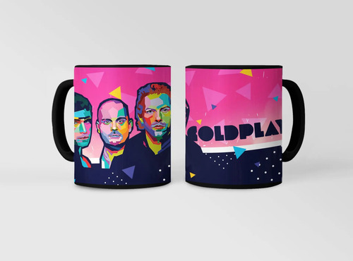 Taza Mágica De Coldplay - Bandas De Rock Negro Coldplay