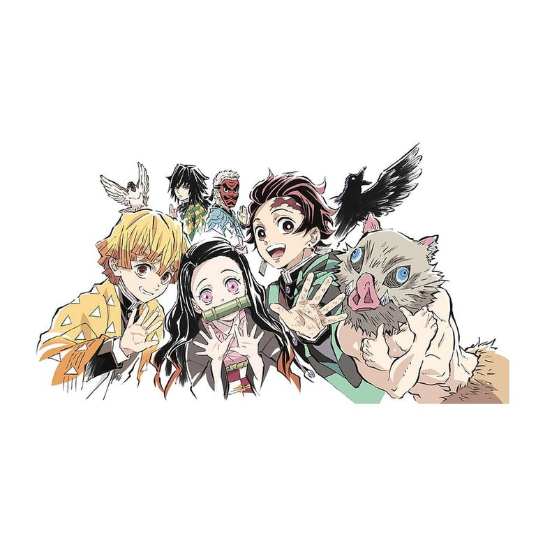 Taza Enlozada Espadas y Demonios con Demon Slayer